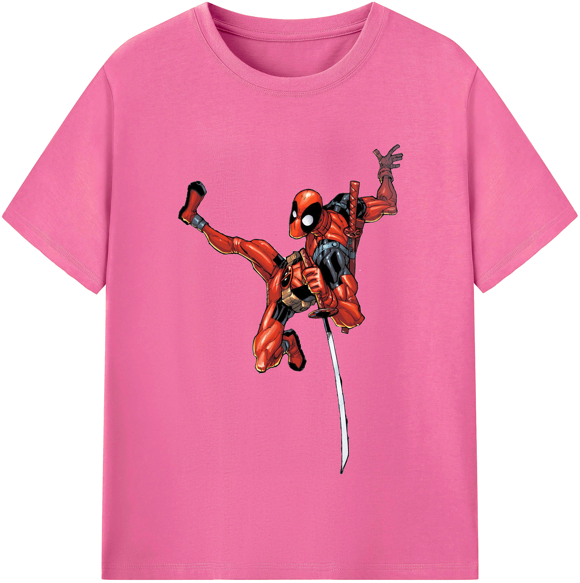 （画像用） Deadpool デッドプール レディースカジュアルプリントTシャツ（綿100％）